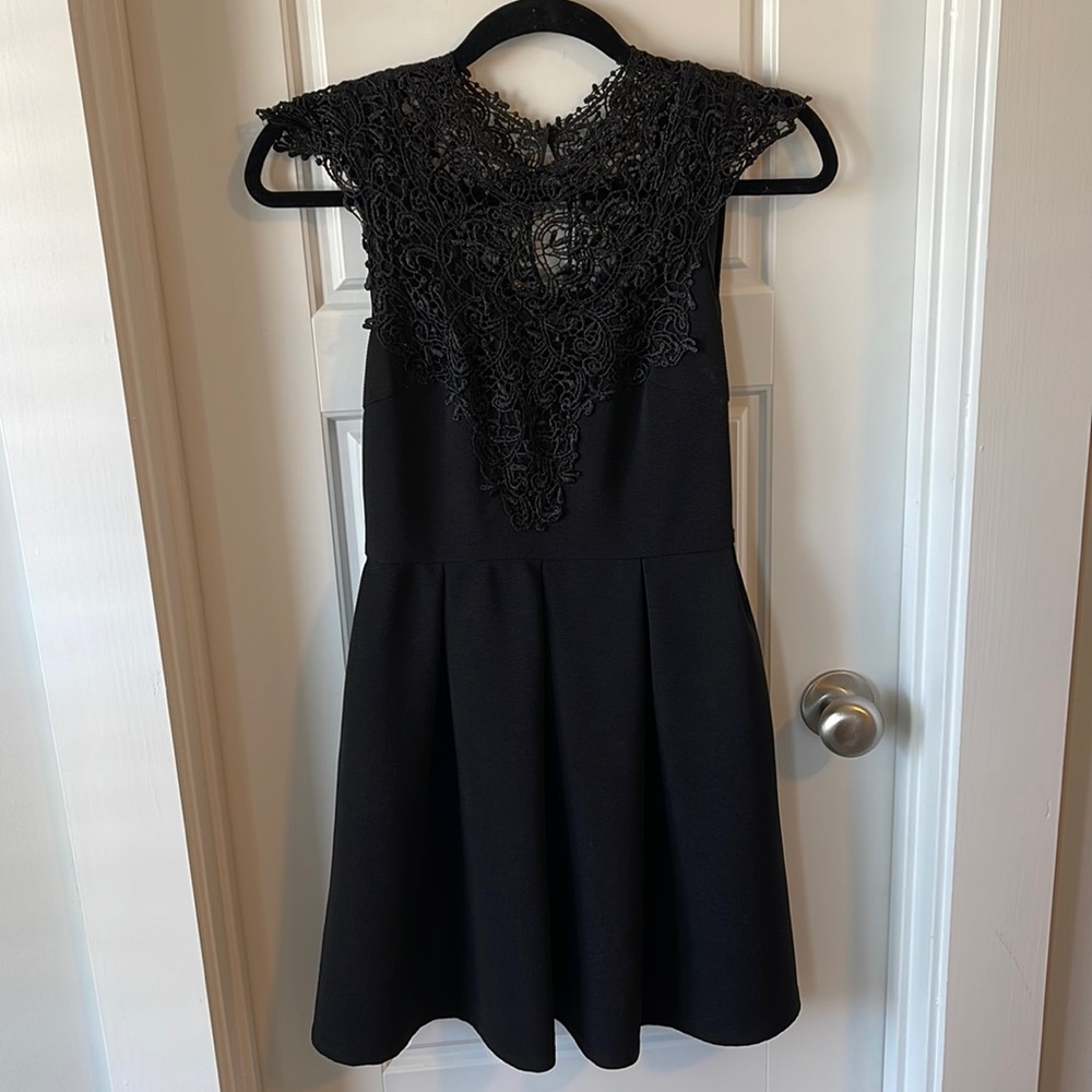 Lace Collar flare dress